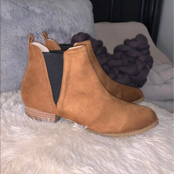Tan Soft Suede Booties - Picture 4 of 8